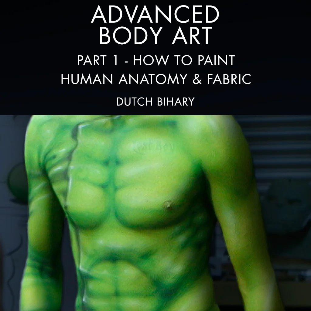 Advanced Body Art Part 1: How To Paint Human Anatomy & Fabric