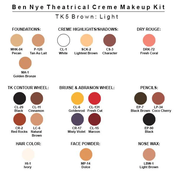Theatrical Creme Makeup Kit TK (Large) - Ben Nye - Image 18