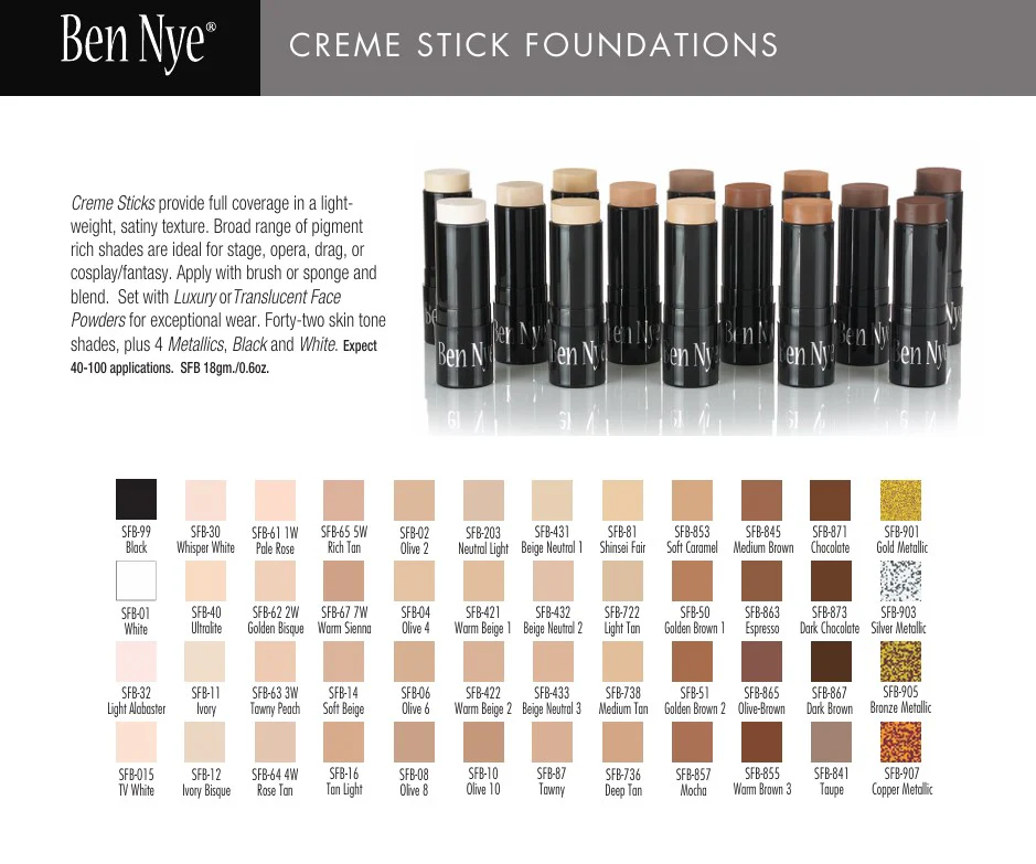 Creme Stick Foundations - Fleshtones - Ben Nye - Image 2